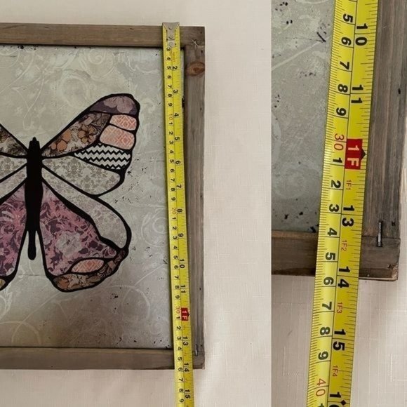Style at Home With Margie Butterfly Wall Décor Framed Transformation New 14"x14" - Picture 6 of 10